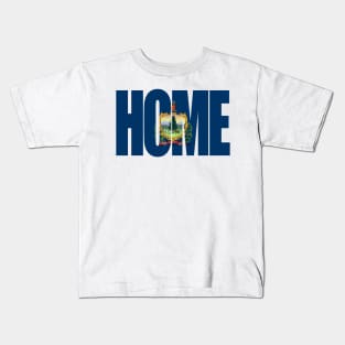 Vermont Home - State Flag Kids T-Shirt